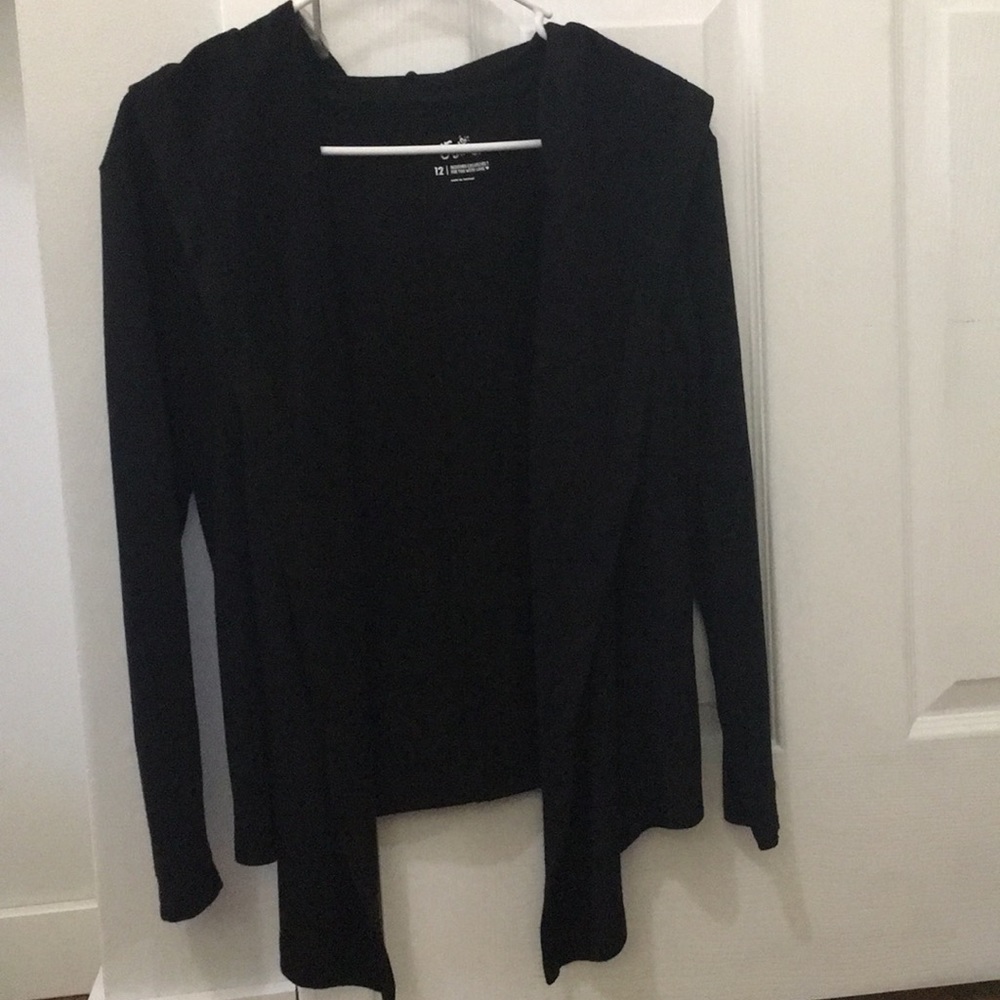 A black cardigan